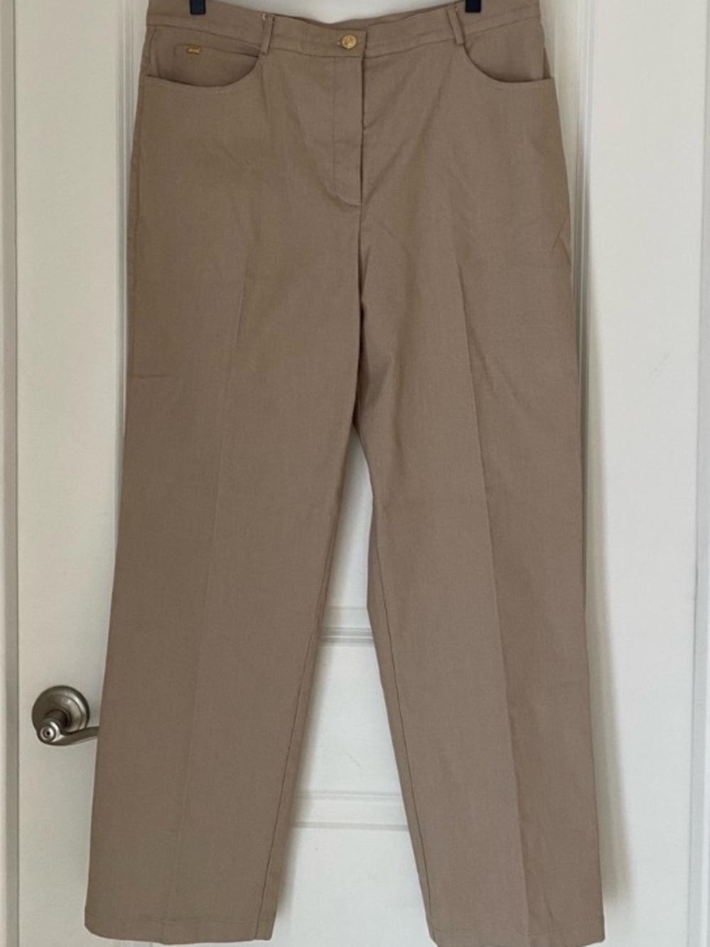 ST JOHN SPORT BY MARIE GRAY Tan Trousers Pants Slack Neutral Capsule Wardrobe 16